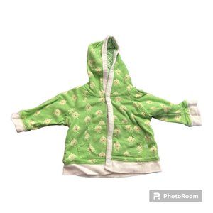 Children's Place Gender Neutral Green/Yellow Snap Up Hoodie (3-6M)